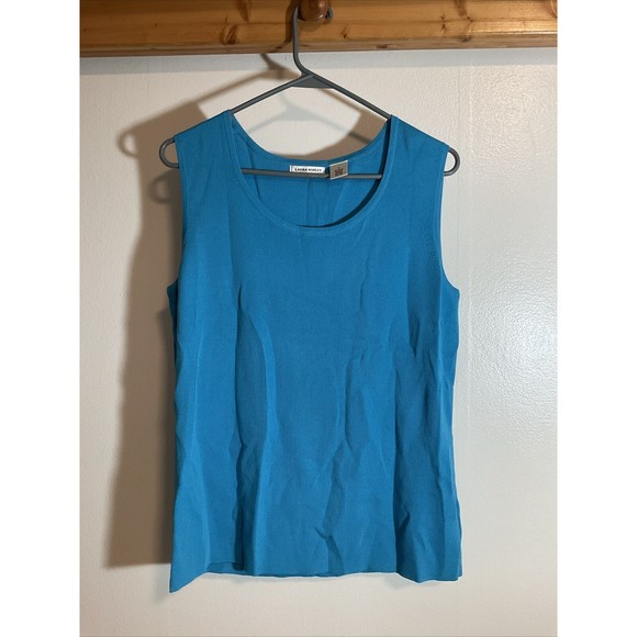 Laura Ashley Women’s M Blue Silk Jacket Shirt Combo Embroidered Beaded Vintage - Picture 10 of 12